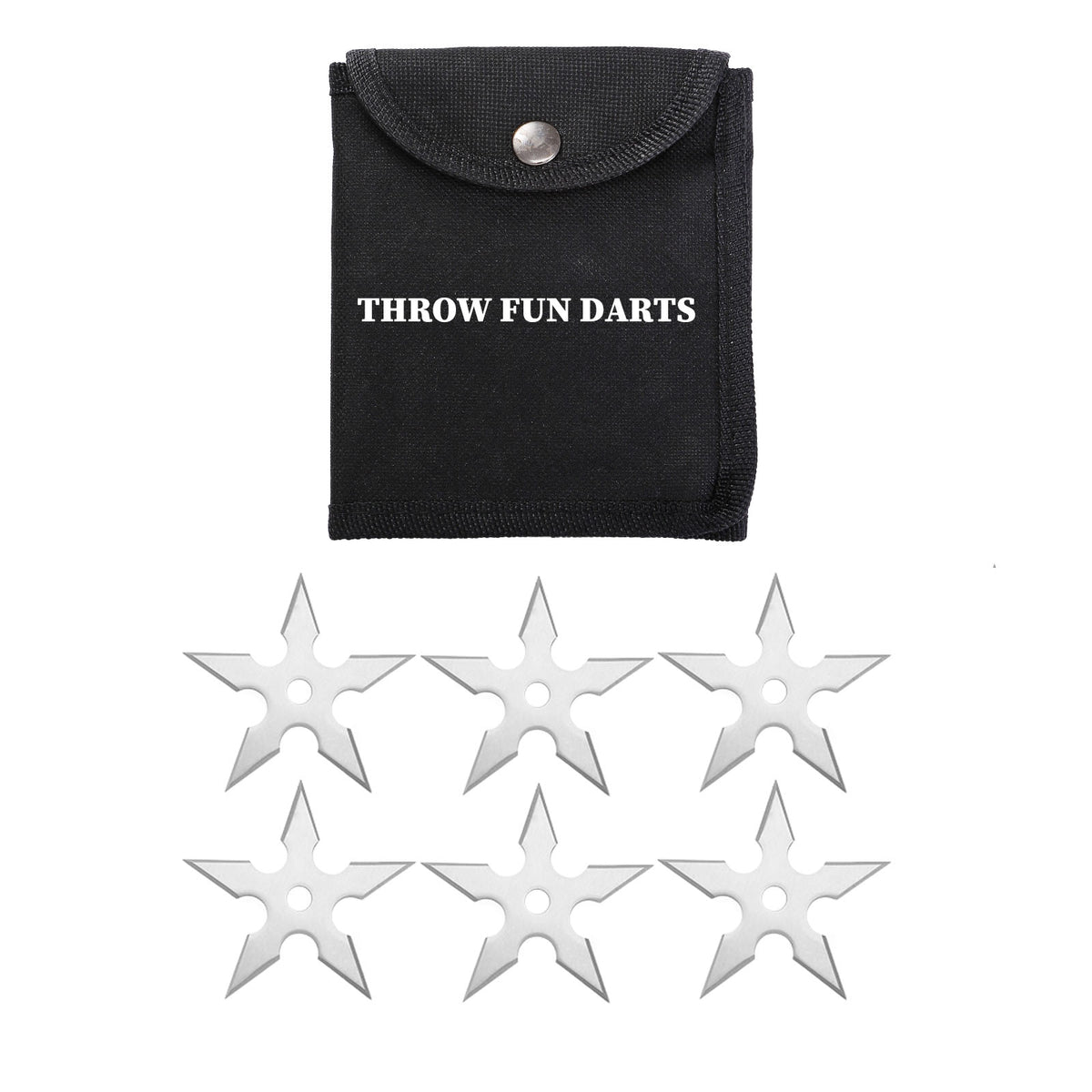 THROWFUN 6/12/21 Pack 9 Cr17 stainless steel - 3.74''(length) 0.1''(thick) , throwing knives set  Full-Tang Throwing Set, with Nylon Sheath for Competition and Recreation Silvery Cross Hollow Darts-FB-YF201