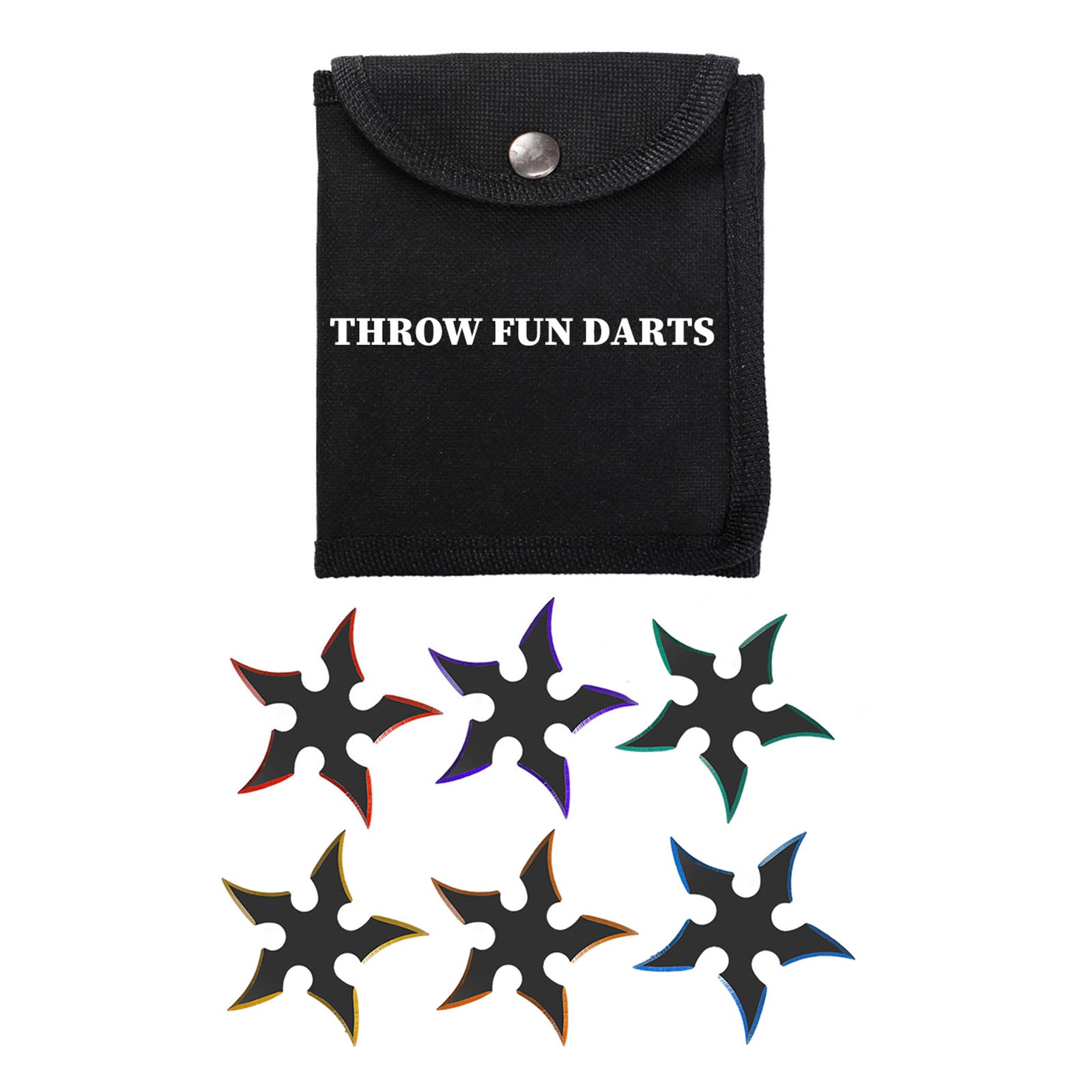 THROWFUN 6/12/18 Pack 9Cr17 stainless steel - 3.74''(length) 0.1''(thick) , throwing knives set  Full-Tang Throwing Set, with Nylon Sheath for Competition and Recreation Multiple colors Darts-FB-YF204A