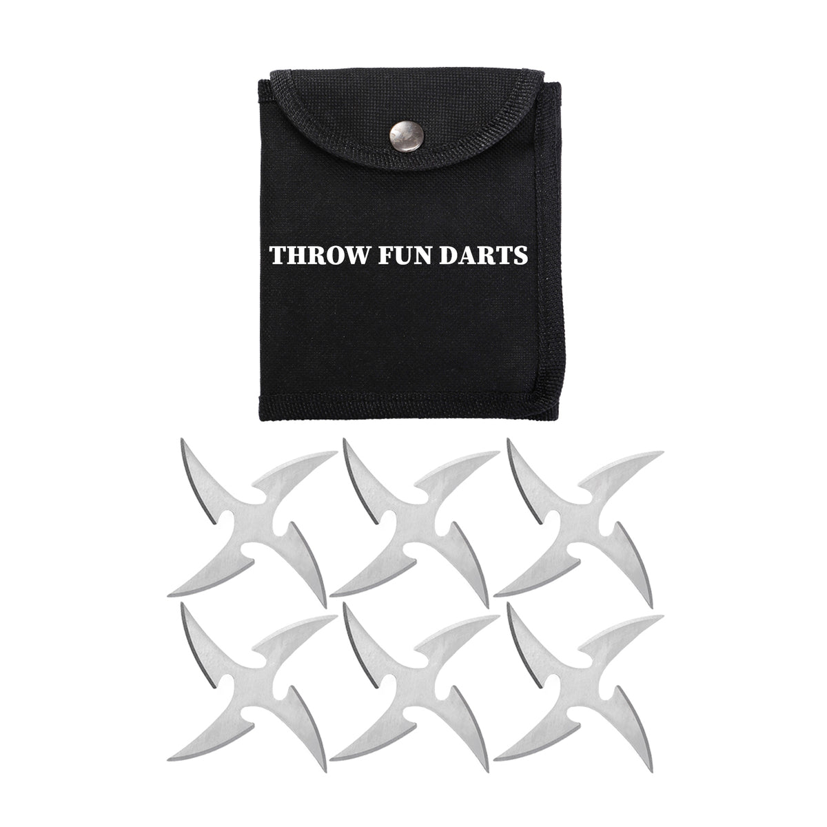 THROWFUN 6/12/21 Pack 9Cr17 stainless steel - 4.33''(length) 0.1''(thick) , throwing knives set  Full-Tang Throwing Set, with Nylon Sheath for Competition and Recreation Silvery Star Darts-FB-YF196